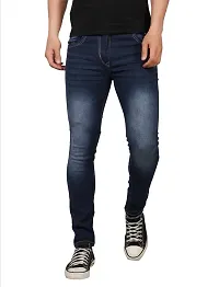 COMFITS Men's Blue Stretchable Regular Tapered Slim fit Jeans(MBLP-003) (34)-thumb1