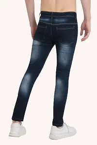 COMFITS Men's Blue Stretchable Regular Slim fit Tapered Jeans(MBLP-04) (30, Blue)-thumb1