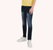 COMFITS Men's Blue Stretchable Regular Slim fit Tapered Jeans(MBLP-04) (30, Blue)-thumb2
