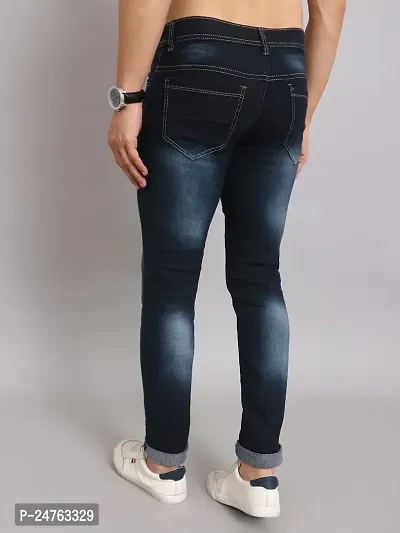 COMFITS Men's Blue Stretchable Regular Tapered Slim fit Jeans(MBLP-001) (30)-thumb2