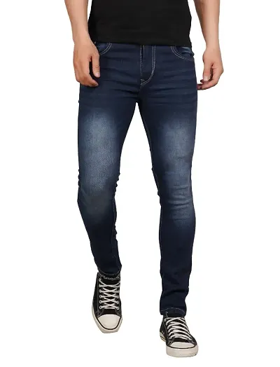 COMFITS Men's Regular Slim fit Tapered Stretchable Jeans (MBLP-TE7) (36)