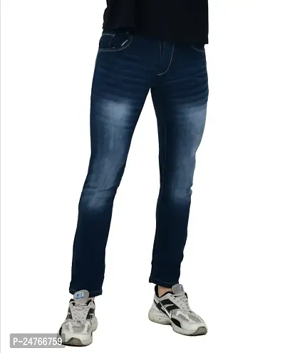 COMFITS Men's Blue Regular Slim fit Tapered Stretchable Jeans (MBLP-TE8) (28)
