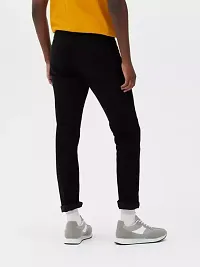 COMFITS Men's Boys Black Casual Latest Stylish  Formal Plain Jeans (36)-thumb1