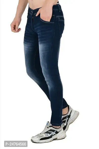 COMFITS Men's Blue Regular Slim fit Tapered Stretchable Jeans (MBLP-TE6) (28)