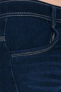 COMFITS Men's Blue Stretchable Regular Slim fit Tapered Jeans(MBLP-04) (32, Blue)-thumb2
