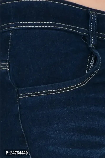 COMFITS Men's Blue Stretchable Regular Slim fit Tapered Jeans(MBLP-04) (32, Blue)-thumb3