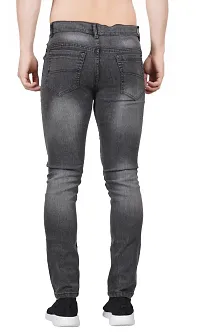 Jeancherry Men Grey Plain Jeans-thumb2