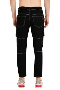 Jeancherry Fashion Men Black Cargo-thumb1