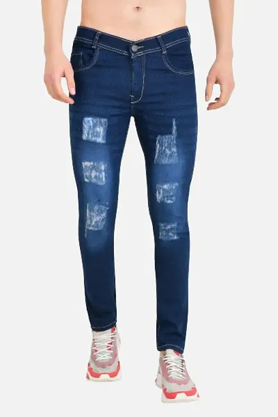 Men Blue Rough Jeans-BR