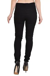 Jeancherry Women Black Plain Jeans 4 Button-thumb1