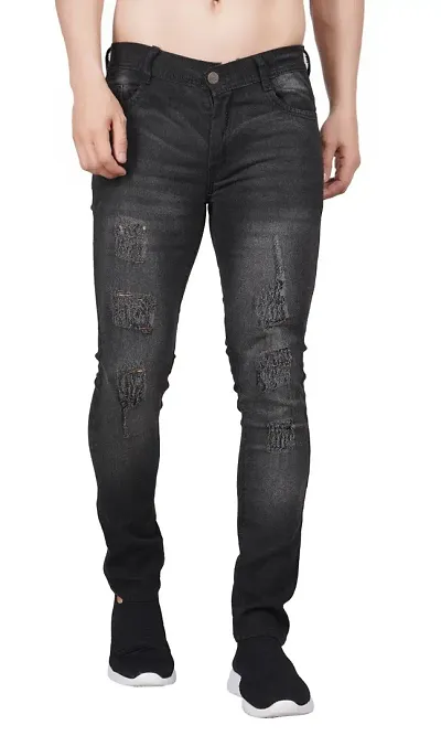 Flaring G-2 Grey Rough Jeans For Men