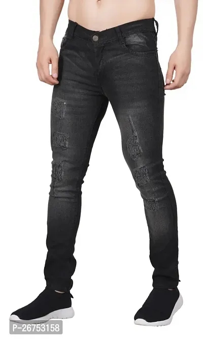 Jeancherry G-2 Grey Rough Jeans For Men-thumb0