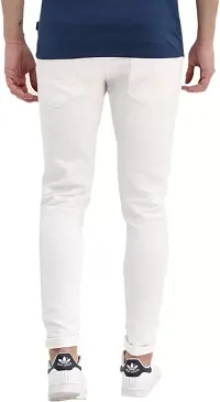 COMFITS Men's Casual White Plain Jeans (28)-thumb1