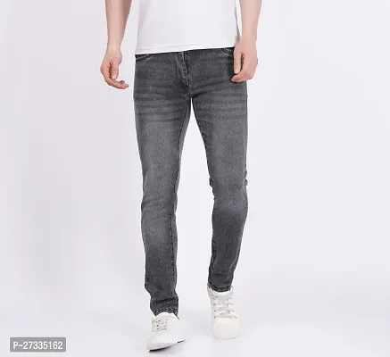 Classic Cotton Blend Solid Jeans for Men