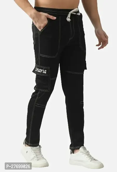 Classic Cotton Blend Solid Track Pants for Men