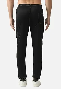 Classic Cotton Blend Solid Track Pants for Men-thumb2