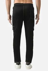 Classic Cotton Blend Solid Track Pants for Men-thumb1