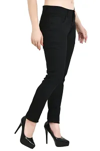 Classic Cotton Blend Solid Jeans for Women-thumb3