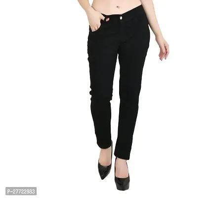 Classic Cotton Blend Solid Jeans for Women