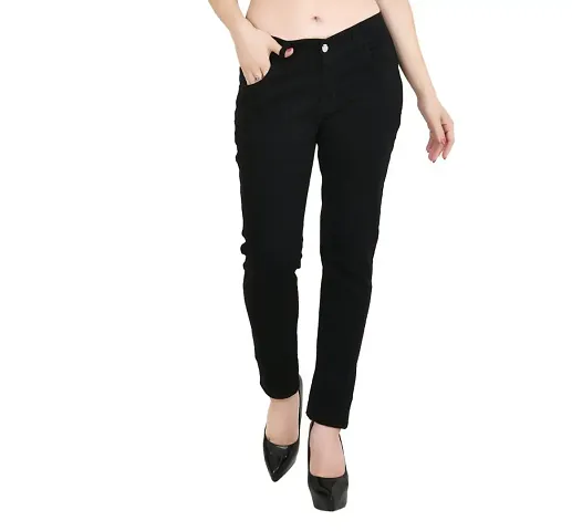 Mac-Kings Slim Fit Women/Girl's Fully Stretchable, Super Soft Fabric, Mid Rise Jeans