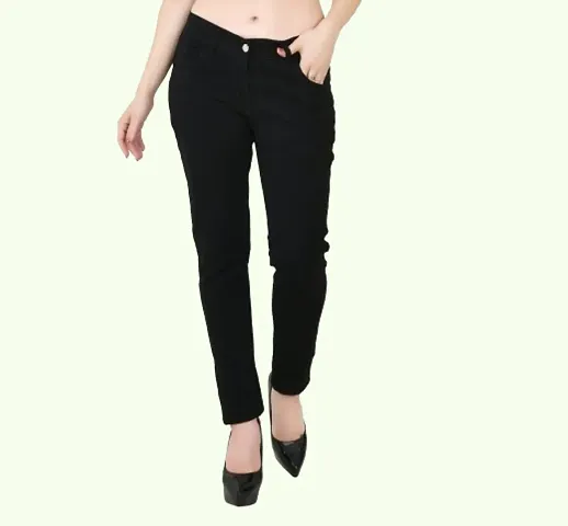 Mac-Kings Slim Fit Women/Girl's Fully Stretchable, Super Soft Fabric, Mid Rise Jeans