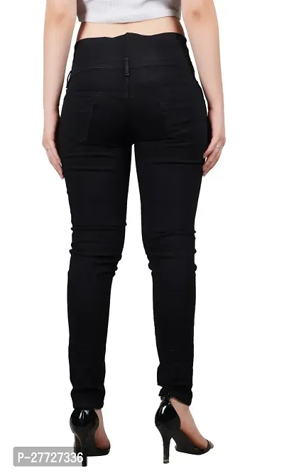 Classic Cotton Blend Solid Jeans for Women-thumb4