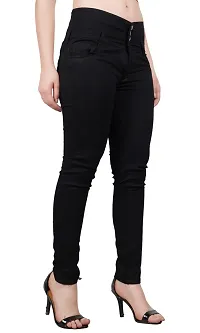 Classic Cotton Blend Solid Jeans for Women-thumb1