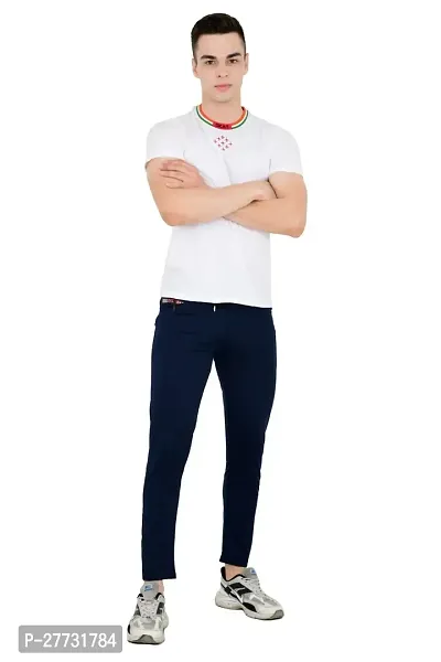 Classic Cotton Blend Solid Track Pant for Men-thumb3