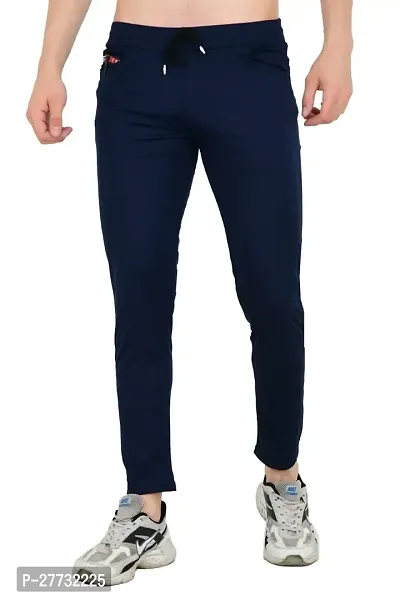 Classic Cotton Blend Solid Track Pant for Men-thumb0