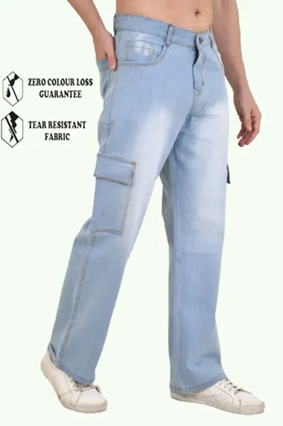 Jeancherry-201-Baggy Pocket Jeans