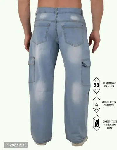 Jeancherry-201-Baggy Sky Blue Pocket Jeans-thumb4