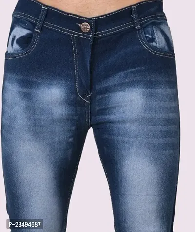 Stylish Cotton Blend Jeans For Men-thumb3