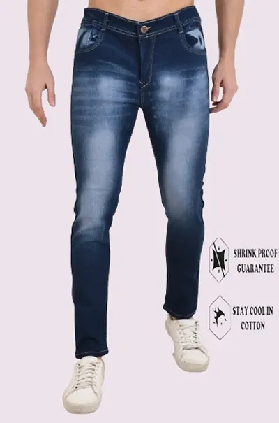 Stylish Cotton Blend Jeans For Men