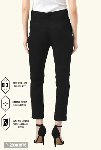 Classic Cotton Blend Solid Jean For Women-thumb3