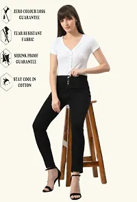 Classic Cotton Blend Solid Jean For Women-thumb1