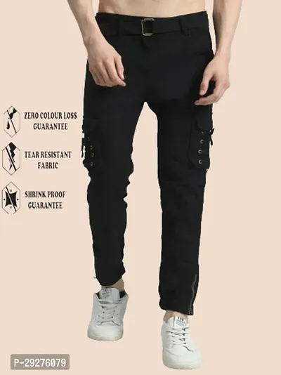 Comfits Jogger Fit Cotton Blend Men Black Cargo