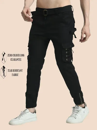 Flaring Jogger Fit Blend Men Cargo