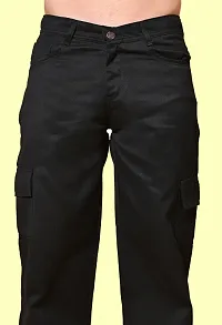 Flaring Jogger Fit Denim Baggy  Black Pocket Jeans-thumb3