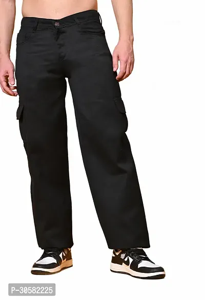 Comfits Loose Fit Denim Baggy Black Pocket Jeans