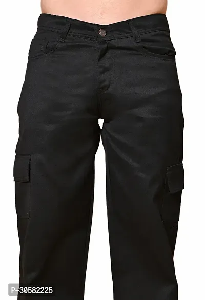 Comfits Loose Fit Denim Baggy Black Pocket Jeans-thumb4