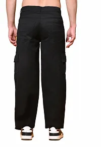 Comfits Baggy Fit Denim Baggy Black Pocket Jeans-thumb2