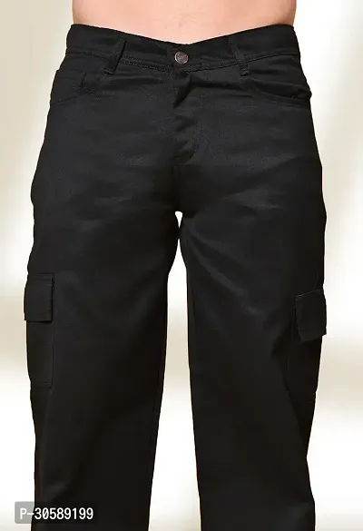 Jeancherry Jogger Fit Denim Baggy Black Pocket Jeans-thumb4