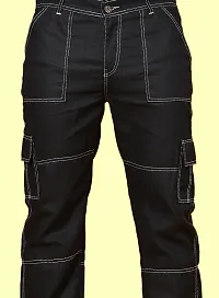 Flaring Regular Fit Denim 51-B-Black White Pocket Jeans-thumb3