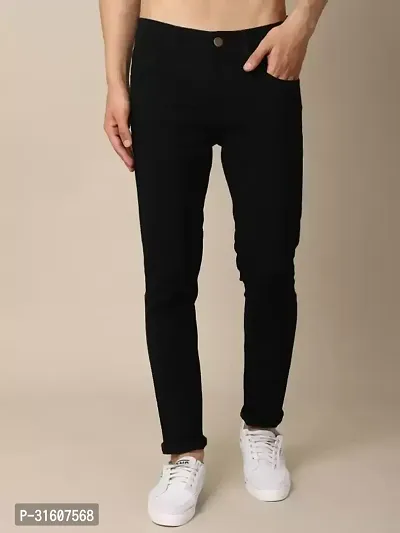 Stylish Denim Solid Jeans for Men-thumb0