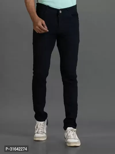 Stylish Denim Solid Jeans for Men-thumb0