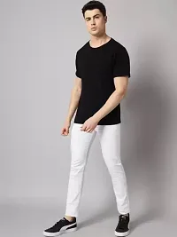 Jeancherry Slim Fit Denim White Plain Jeans-thumb2