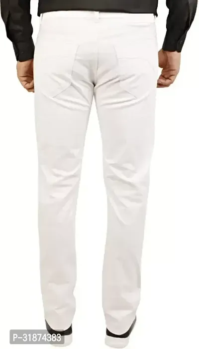 Jeancherry Slim Fit Denim White Plain Jeans-thumb4