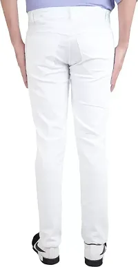 Jeancherry Regular Fit Denim White Plain Jeans-thumb1