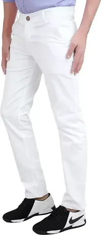 Jeancherry Regular Fit Denim White Plain Jeans-thumb3