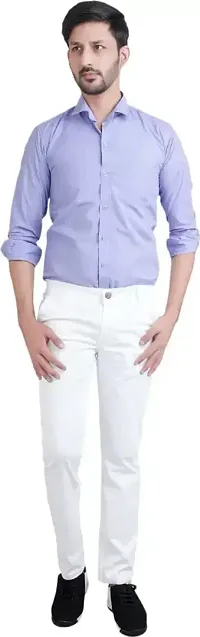 Jeancherry Regular Fit Denim White Plain Jeans-thumb4